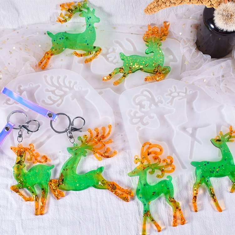 Силиконовый молд - Олени №2, 18x14см — картинка 4