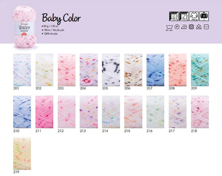 Пряжа YarnArt Baby color new (Беби колор нью) (209), принт, 5 шт. по 50 г — картинка 3