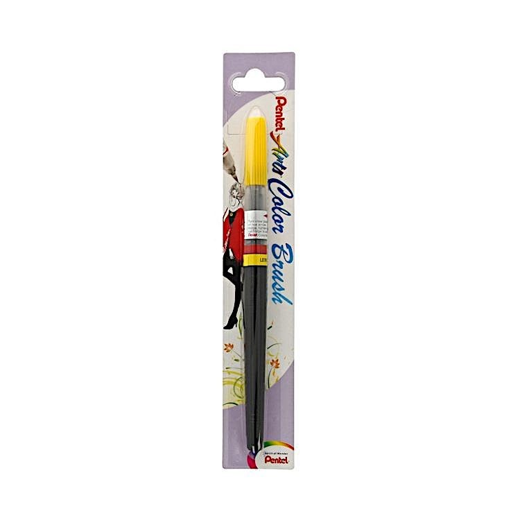 Кисть с краской Colour Brush, 1-10 мм, 5 мл, цвет: лимонно-желтый, Pentel — картинка 5
