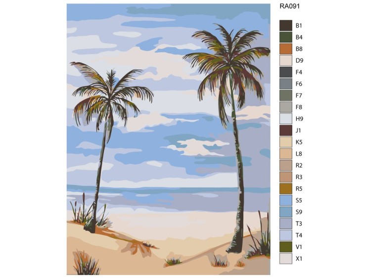 Картина по номерам «Тропический берег» — картинка 2