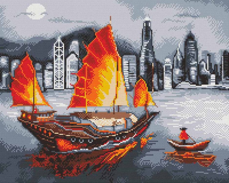 Алмазная вышивка «Гонконг» — картинка 2
