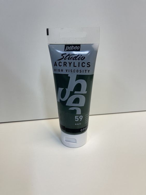 УЦЕНКА. Краска акриловая Pebeo Studio Acrylics (Зеленый древесный сок), 100 мл (потерт тюбик) — картинка 2