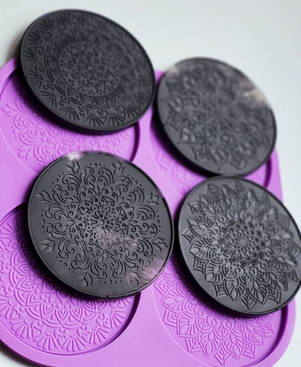 Силиконовый молд «Подстаканник мандала», 4 шт., d10 см — картинка 5