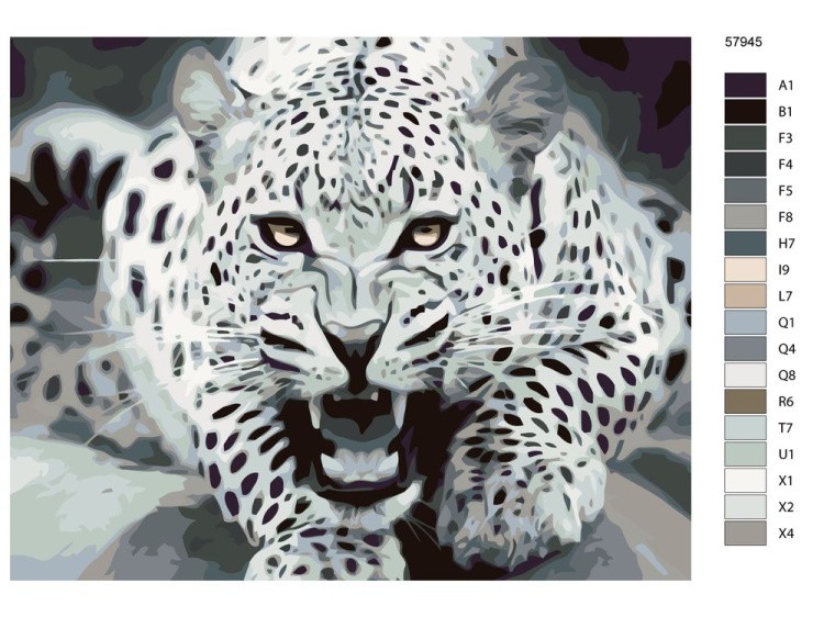 Картина по номерам «Ярость леопарда» — картинка 2