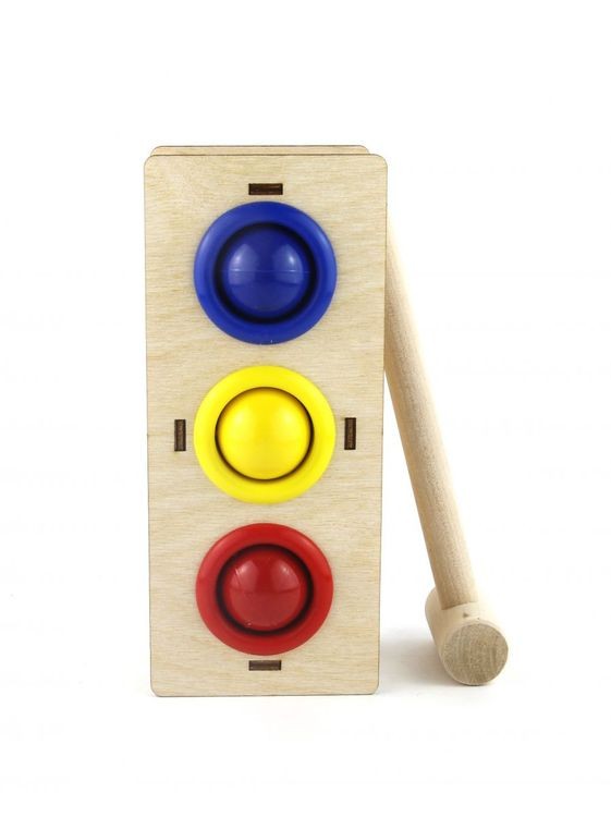 Стучалка деревянная, 3 отверстия — картинка 6