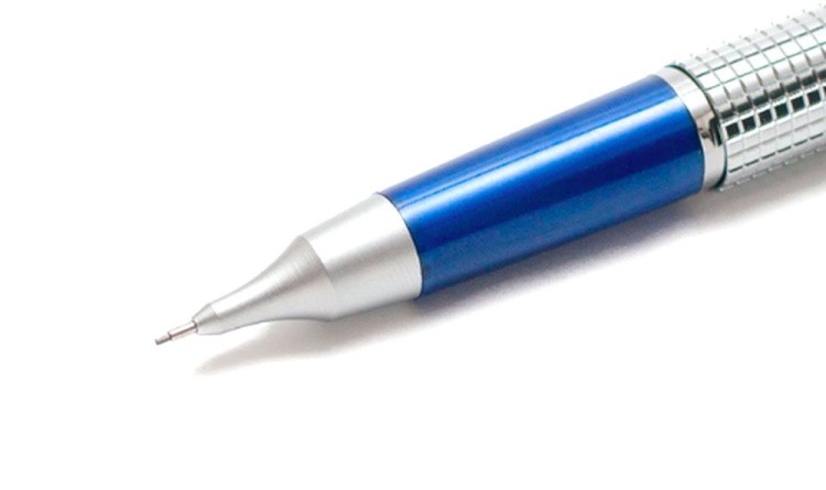 Карандаш KERRY автоматический премиум в подарочном футляре 0,5 мм, НВ, синий корпус, Pentel — картинка 5