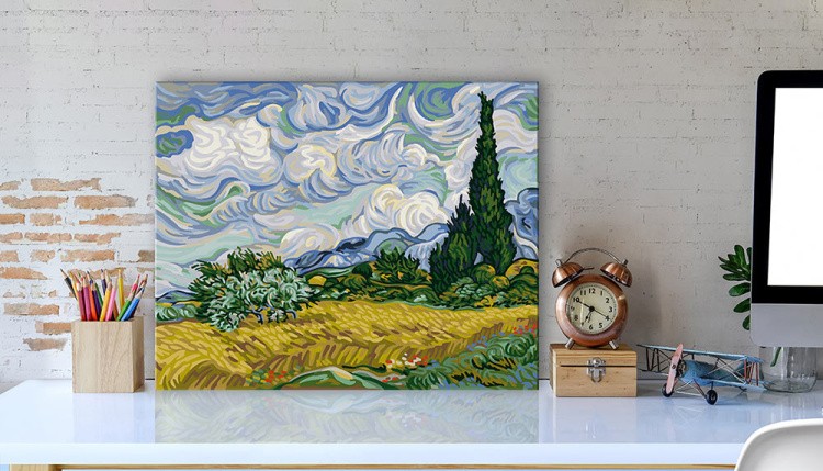 Картина по номерам «Винсент ван Гог, Пшеничное поле с кипарисами» — картинка 5