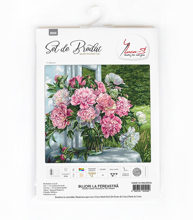 Набор для вышивания «Пионы у окна» — картинка 8