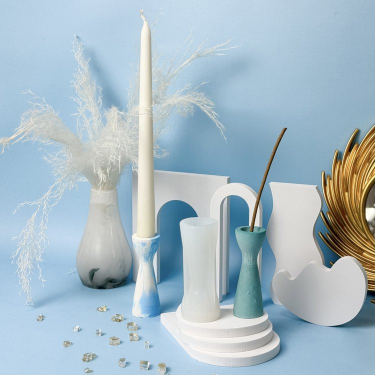 Силиконовый молд - Подсвечник №2, d4,4x10см, 1 шт. — картинка 4