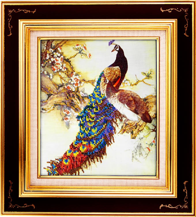Набор вышивки бисером «Павлин» — картинка 2