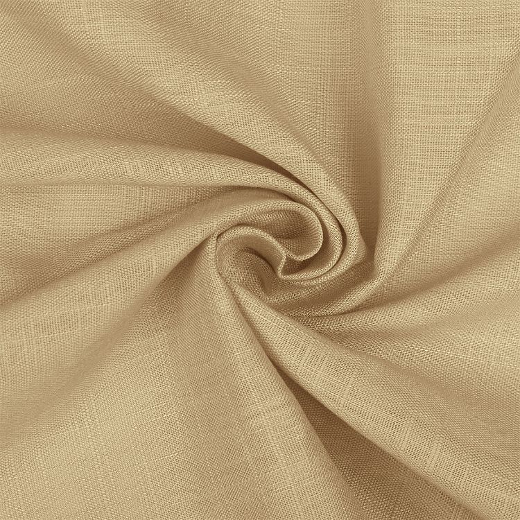 Ткань льняная, 190 г/м², 5 м x 140 см, цвет: бежевый, TBY
