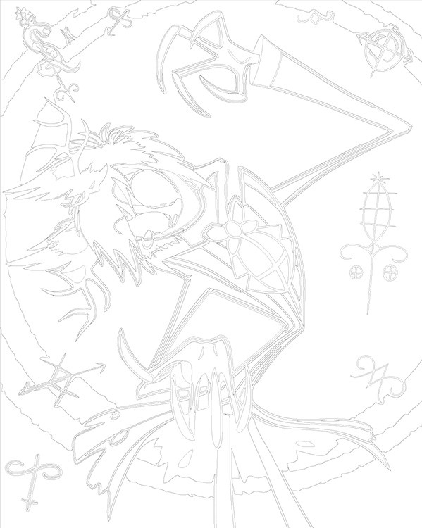 Картина по номерам «Отель Хазбин (Харбин): Аластор 40x50» — картинка 3