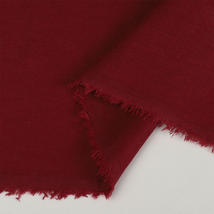 Ткань льняная, 185 г/м², 10 м x 140 см, цвет: вишневый, TBY — картинка 5