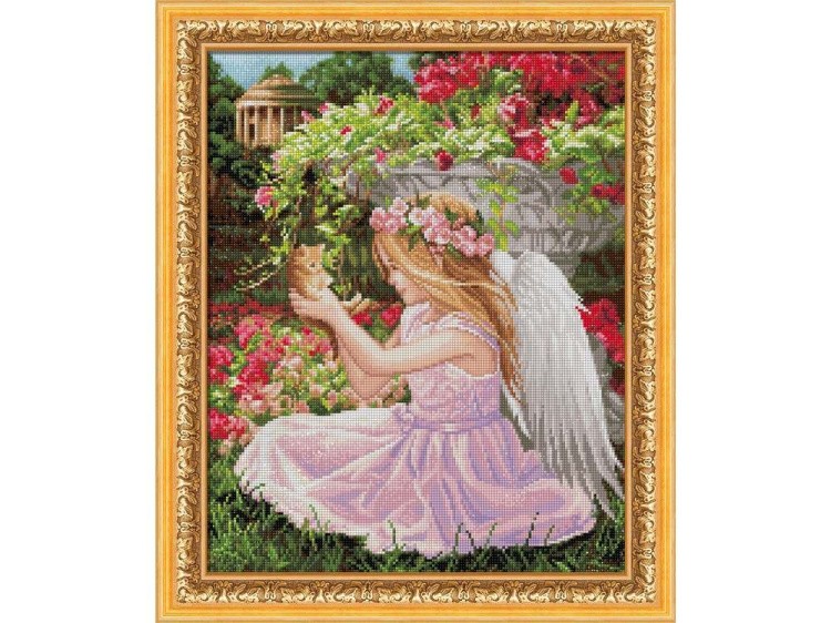 Алмазная вышивка «Ангел в саду»