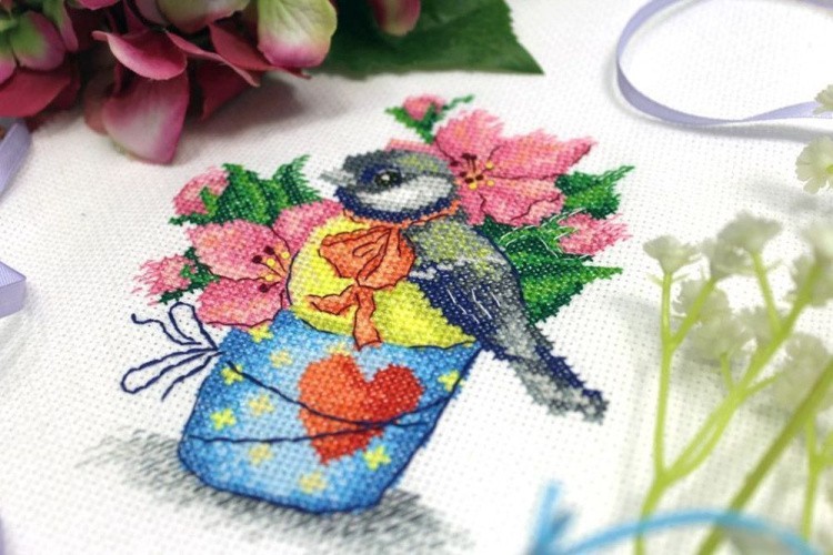 Набор для вышивания «Весенняя синичка» — картинка 4