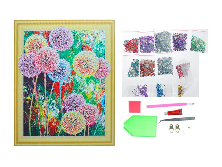 Алмазная вышивка 5D «Радуга цветов» — картинка 3