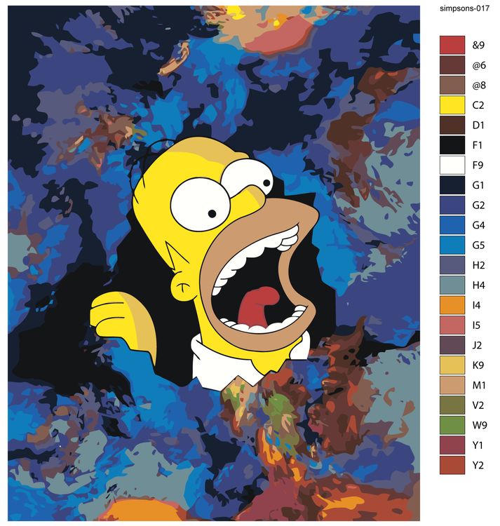 Картина по номерам «Simpsons Симпсоны: Гомер» — картинка 2