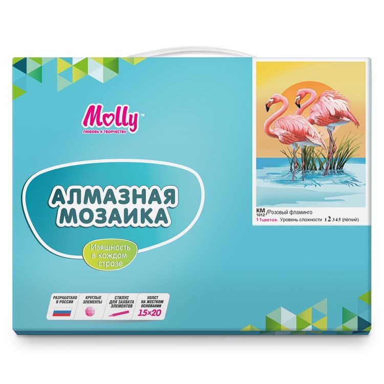 Алмазная вышивка «Розовый фламинго» — картинка 4