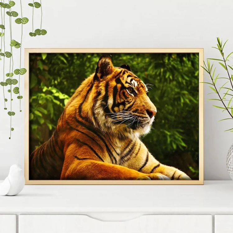 Алмазная вышивка «Золотой тигр» — картинка 3