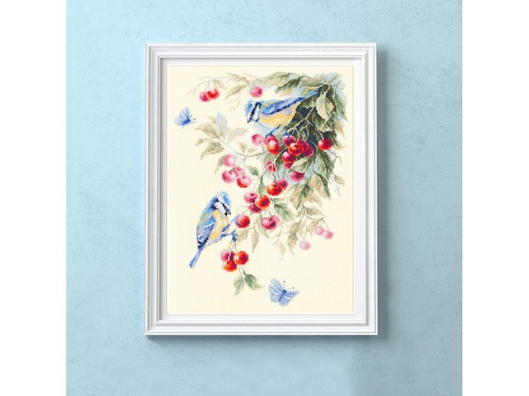 Набор для вышивания «Синицы и вишня» — картинка 6