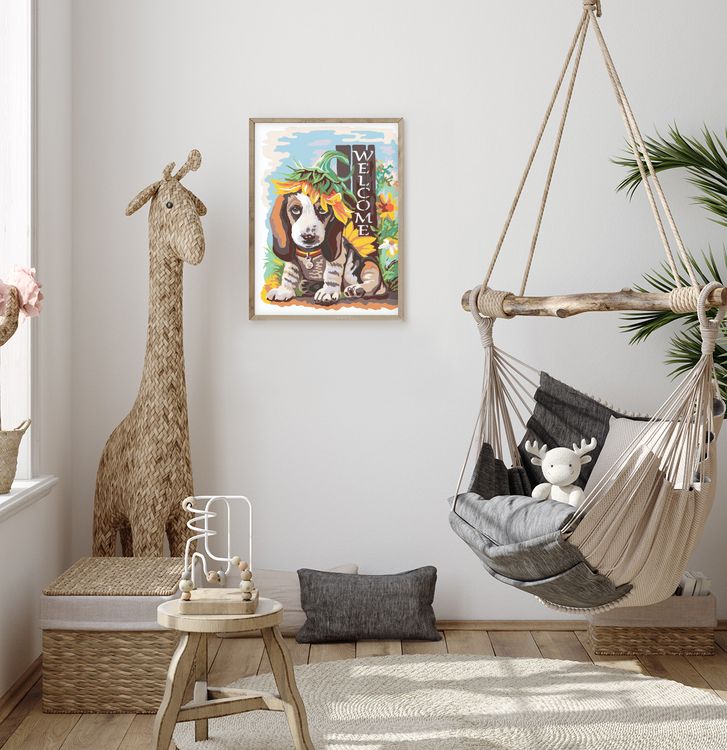 Картина по номерам «Щенок в подсолнухе» — картинка 3