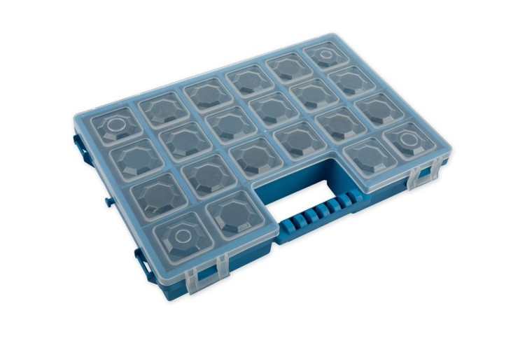 Коробка для швейных принадлежностей, пластик, цвет: синий, 20x28,5x5 см, Gamma