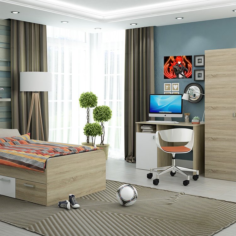 Картина по номерам «Неон Дилюк» — картинка 3