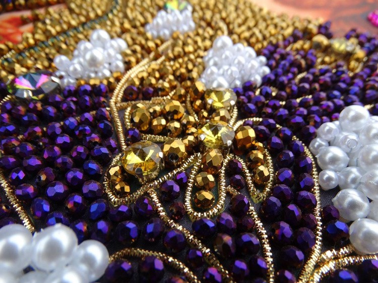 Набор для вышивания хрустальными камнями «Спас Лоза истинная» (акриловый жемчуг) — картинка 6