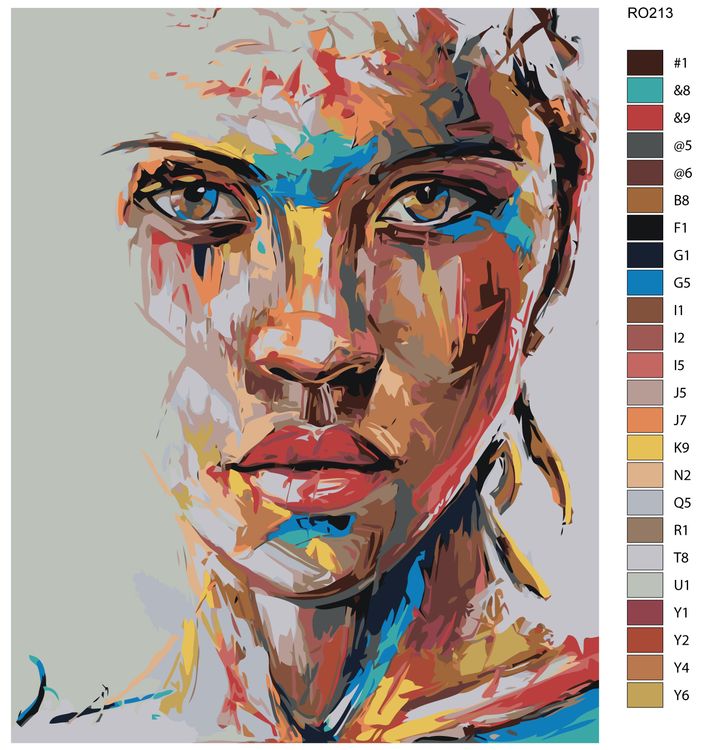 Картина по номерам «Портрет девушки» — картинка 2