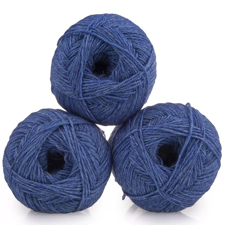 Пряжа из Троицка Шотландский твид (373), джинс меланж, 5 шт. по 100 г — картинка 3