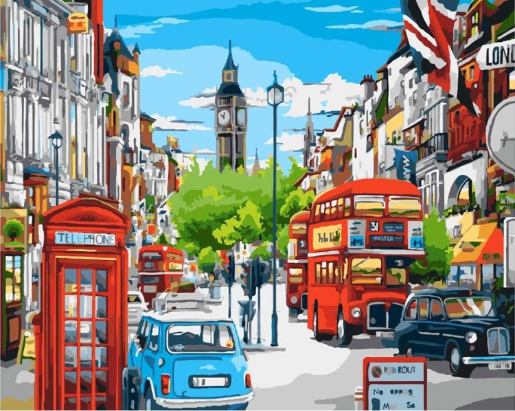 Картина по номерам «Яркий Лондон»