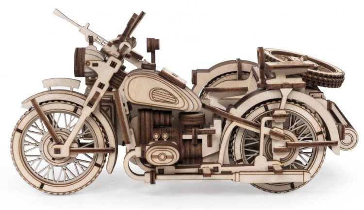 Конструктор из дерева «Мотоцикл с коляской», Армия России — картинка 4