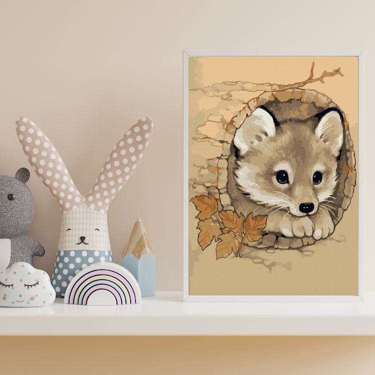 Картина по номерам «Маленький волчонок» — картинка 4