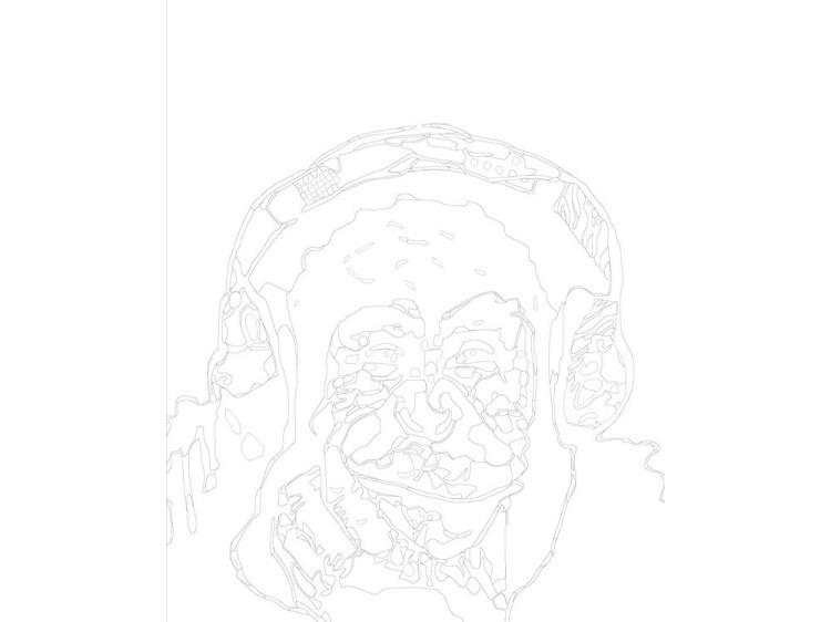 Картина по номерам «Шимпанзе в наушниках» — картинка 3