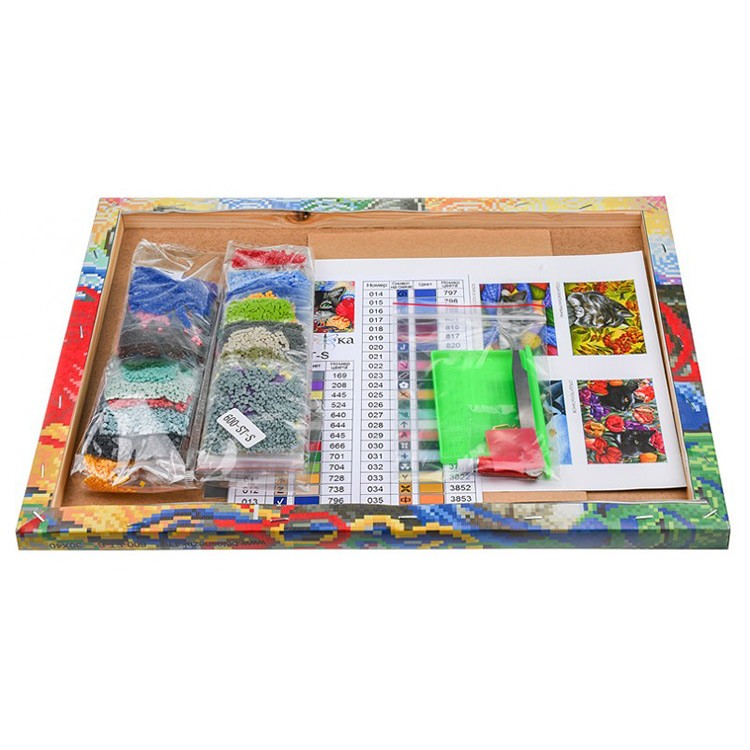 Алмазная вышивка «Котик с клубочками» — картинка 3