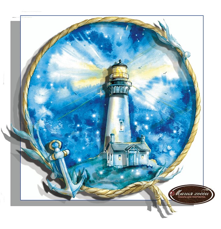 Набор папертоль «Морская коллекция. Маяки» 13x13 см, 3 шт. — картинка 4