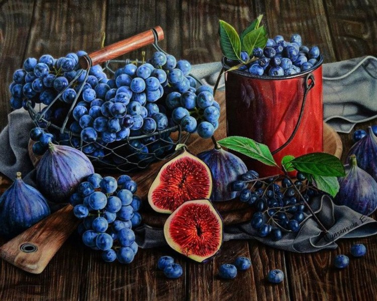 Алмазная вышивка «Виноград» — картинка 2