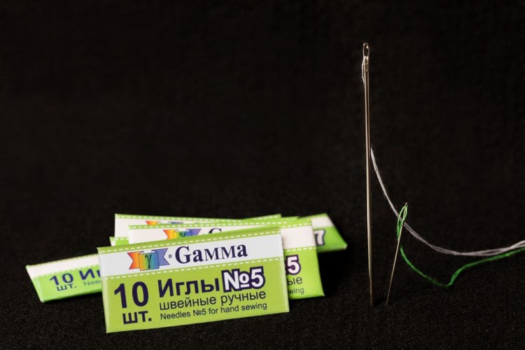 Иглы для шитья ручные №5 швейные 10 шт., Gamma — картинка 3