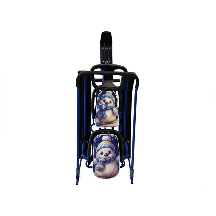 Снегокат детский 507 TWINS BABY Wheel для двоих со спинкой — картинка 4