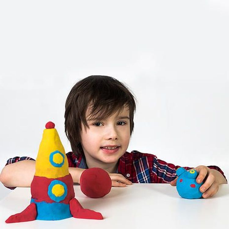 Тянущийся пластилин Эластик «Space», желтый, синий, красный, 360 гр. — картинка 5