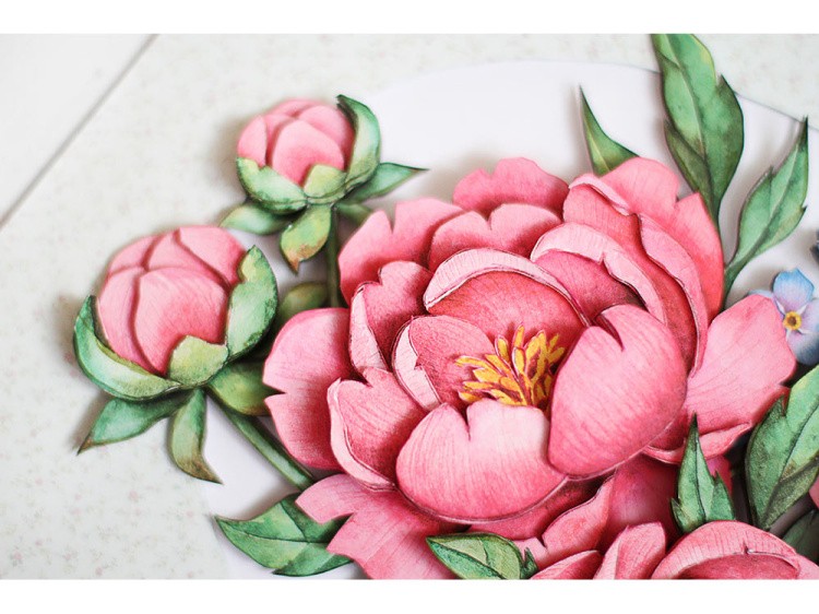 Папертоль «Букет пионов» — картинка 2
