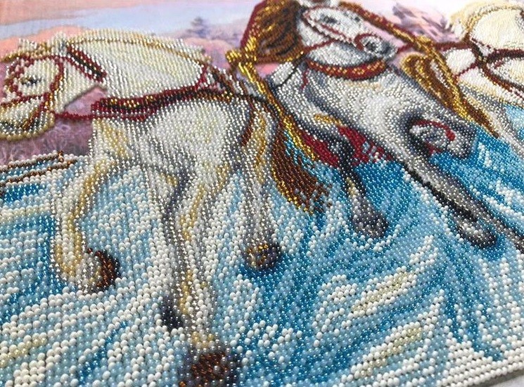 Набор для вышивания «Мчится тройка» — картинка 2