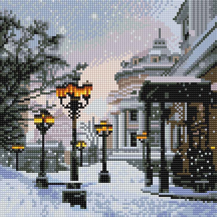 Алмазная вышивка «Зимний пейзаж» — картинка 2