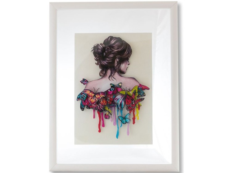 Папертоль «Девушка в бабочках» — картинка 3