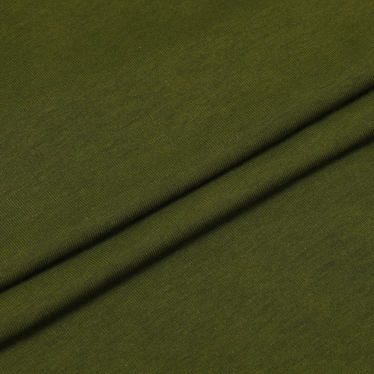 Ткань трикотаж Кулирка хлопок, 6 м, ширина 100+100 см, 145 г/м2, цвет: зеленый, TBY — картинка 2