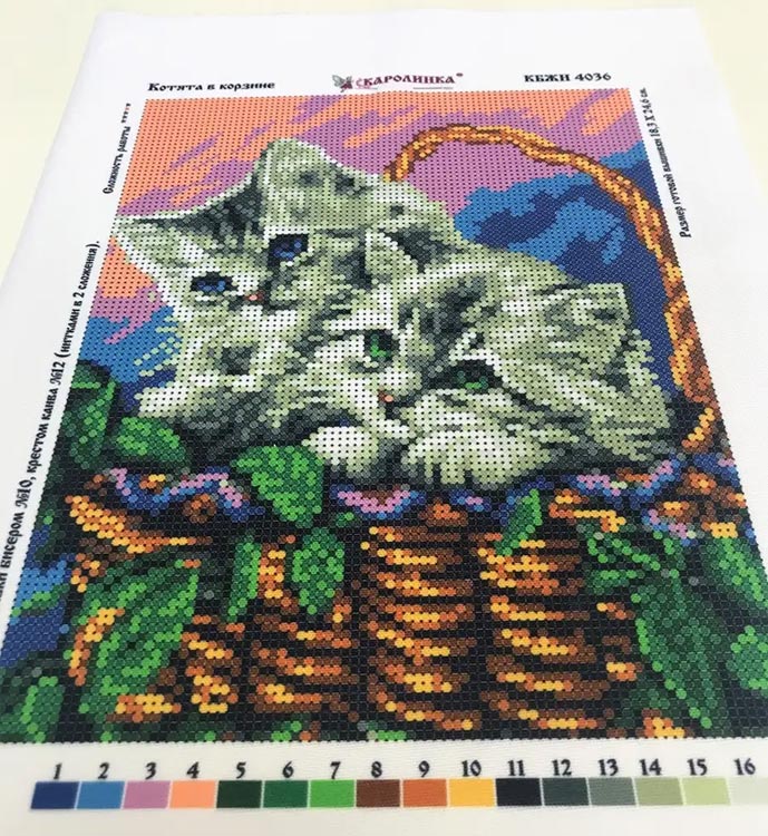 Набор для вышивания «Мамы и их зверята. Котята» — картинка 4