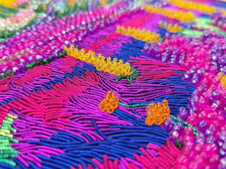 Набор вышивки хрустальными камнями «Лавандовые поля» — картинка 3