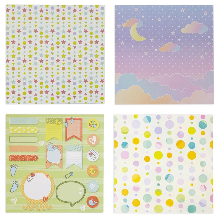 Бумага для скрапбукинга 30х30 см «Бэби-бук», 12 дизайнов — картинка 6