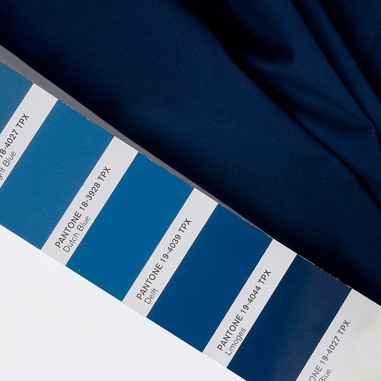 Ткань Поплин стрейч, 1 м х 150 см, 125 г/м², цвет: темно-синий, TBY — картинка 4