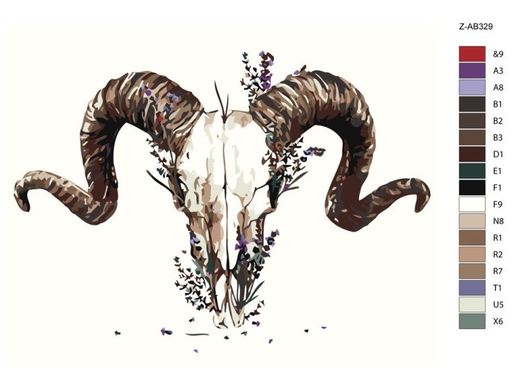 Картина по номерам «Череп» — картинка 2